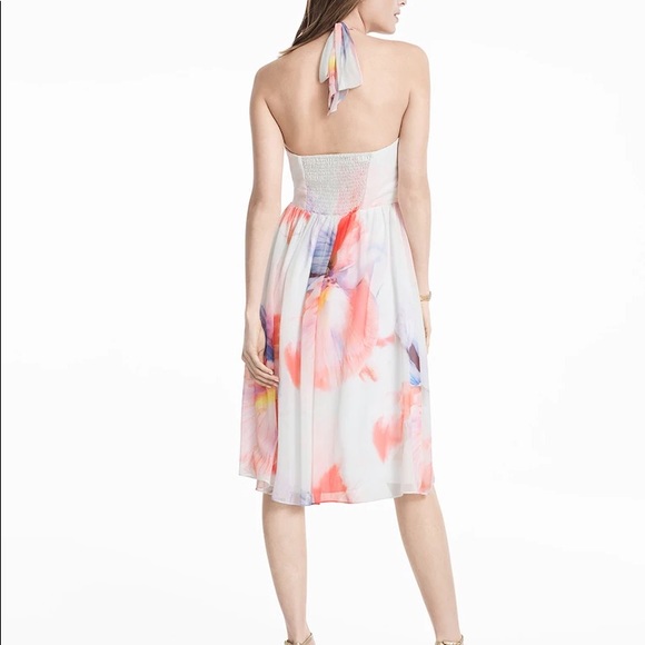 White House Black Market Chiffon Halter Dress - Picture 3 of 9